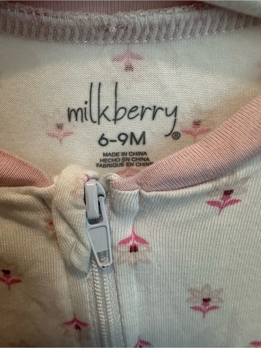 Milk Berry Pink Floral & Printed Baby One-Piece Bodysuit Set 5 pieces!